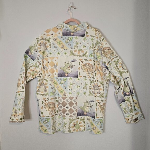 NWOT Box Lunch Studio Ghibli My Neighbor Totoro Patchwork Denim Jacket Size XL - Picture 8 of 8